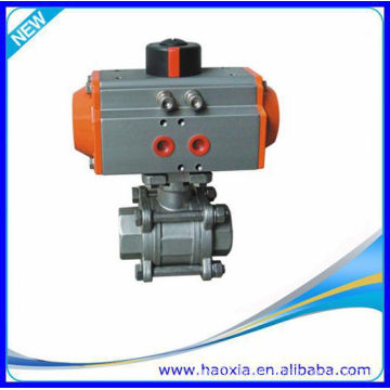 DN50 Stainless Steel Body 3PCS Pneumatic Ball Valve With Q611F-16P